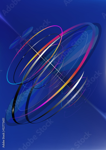 The moving bright circles by spiral