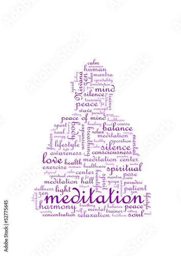 Meditation Buddha Tagcloud tag cloud