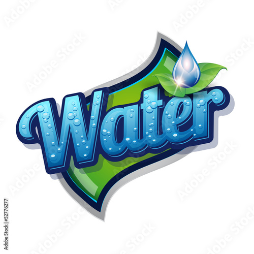 Drinking and Water Label vector