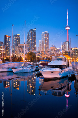 View of Toronto Yacht Club at Toronto harbor