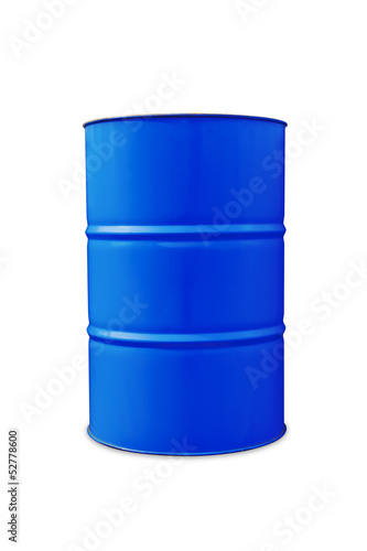 Blue oil barrel