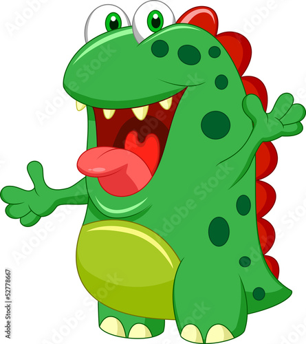Cute green monster cartoon