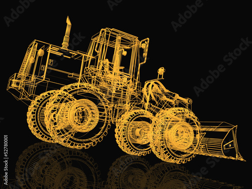 3d model bulldozer
