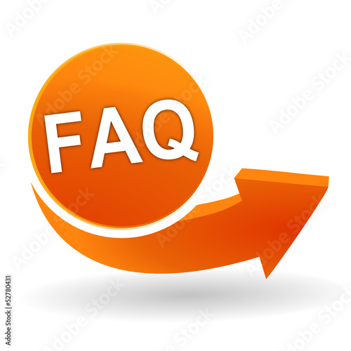 faq sur bouton web orange