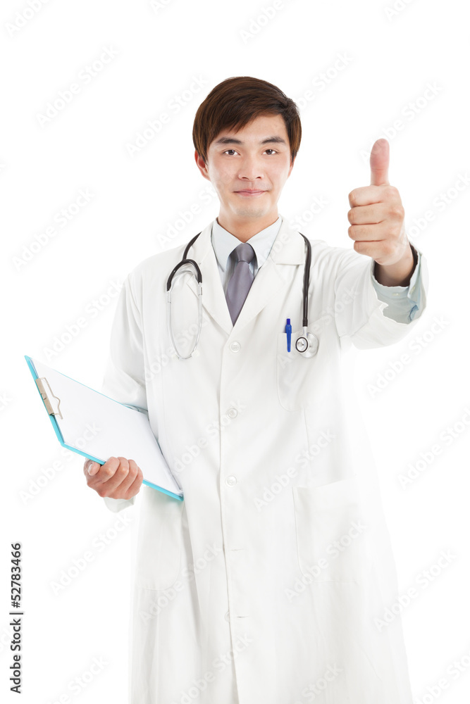 young Doctor with thumb up gesture