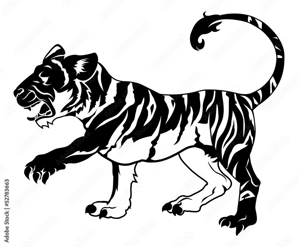 Fototapeta premium Stylised tiger illustration