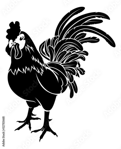 Stylised rooster illustration