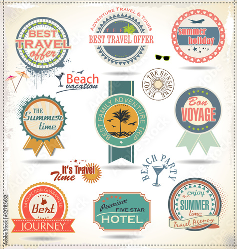 Vintage summer labels