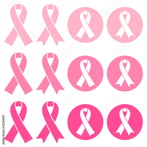 Set Breast Cancer Ribbon Pink