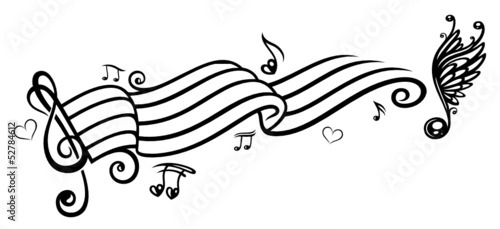 Noten, Notenschlüssel, Musiknoten, Musik