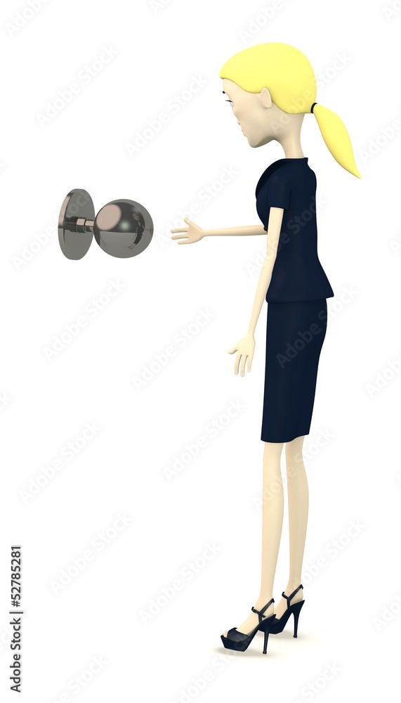 3d render of cartoon character with knob 3d render of cartoon character with knob