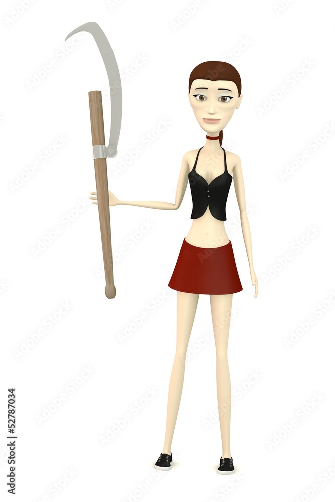 3d render of cartoon character with garden tool 3d render of cartoon character with garden tool
