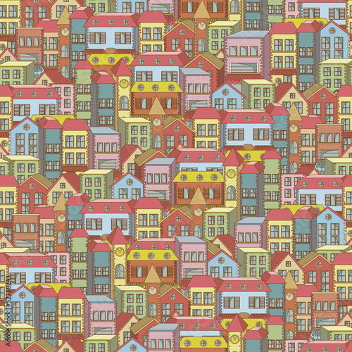 town concept background pattern seamless 2