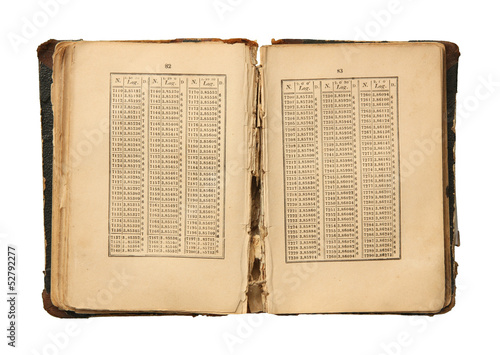 Logarithm tables. photo