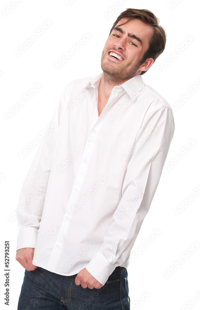 Casual young man smiling Casual young man smiling