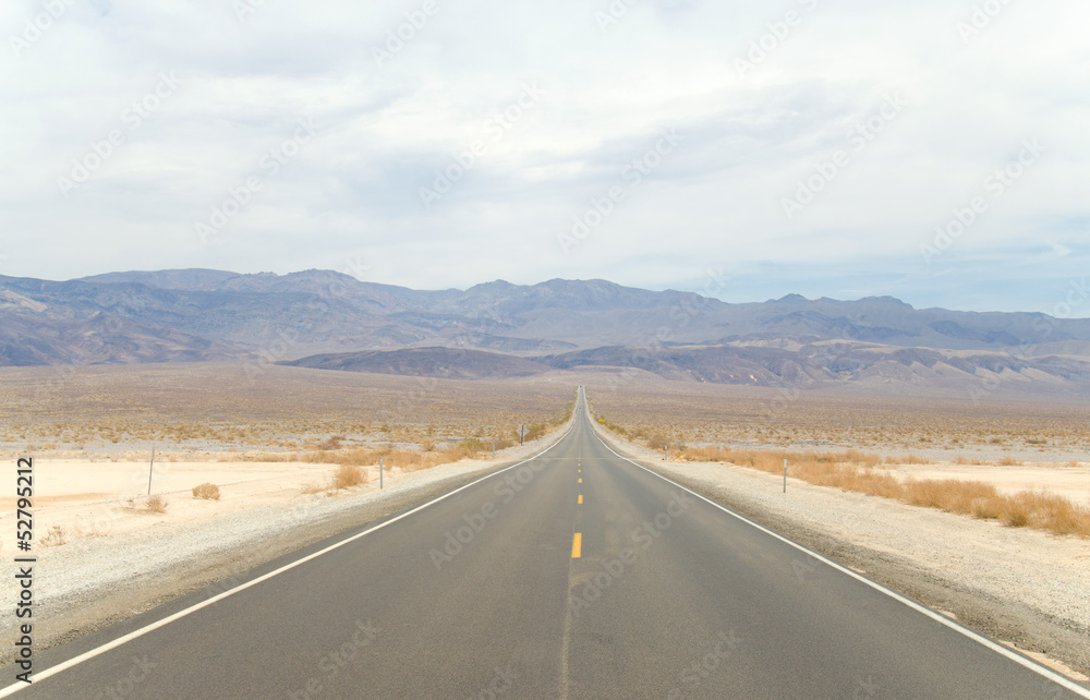 American road in desert