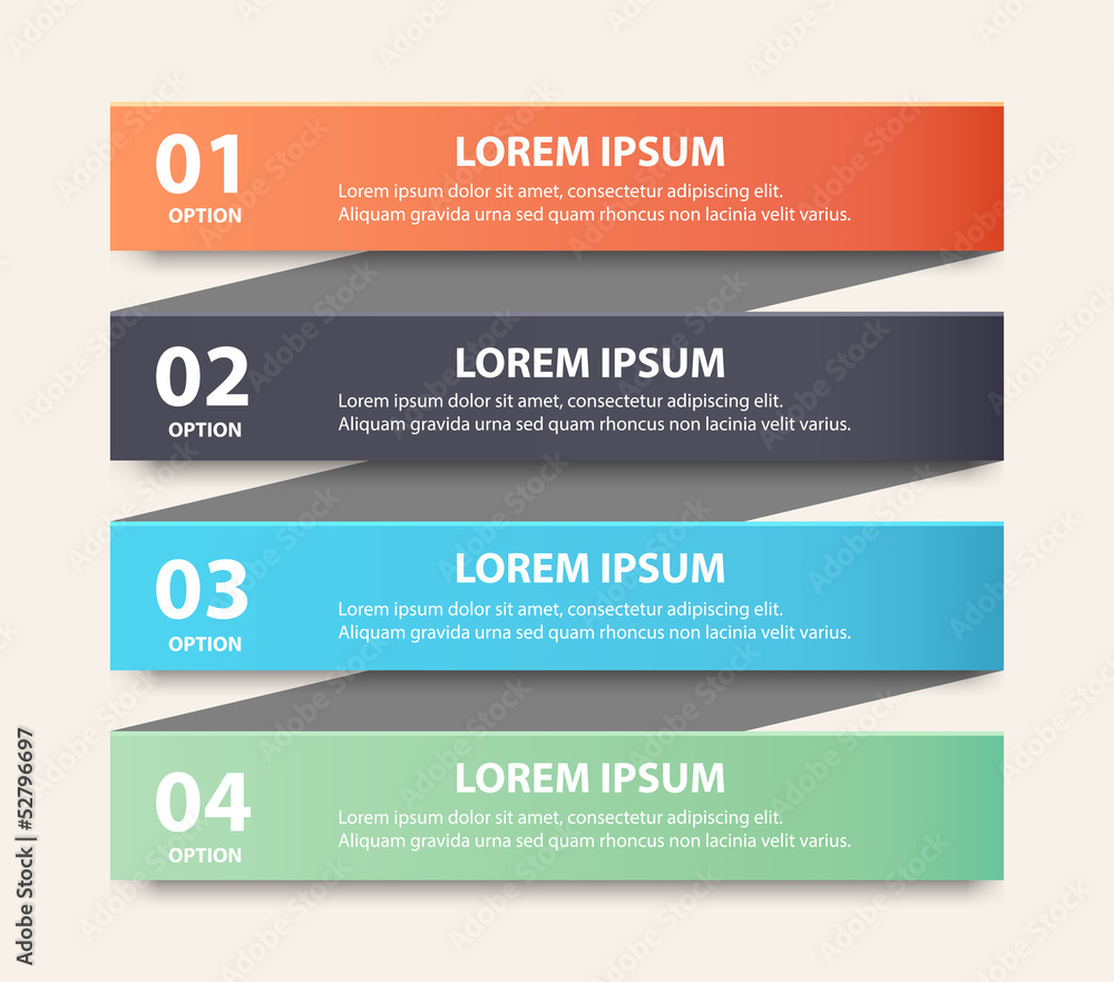 Modern spiral infographics options banner. Modern spiral infographics options banner.