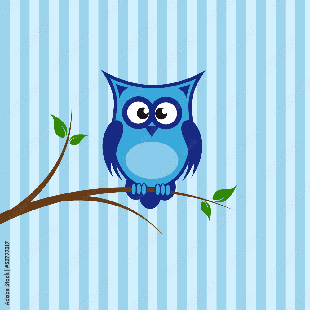 Fototapeta premium blaue eule