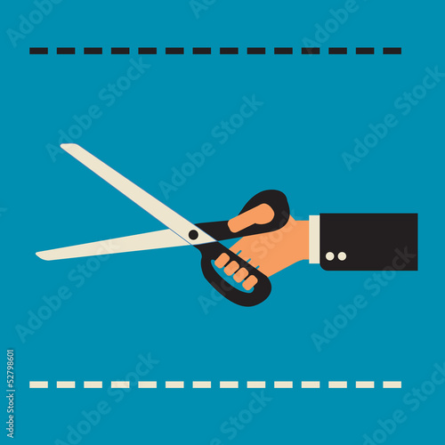 cut it - scissors in hand