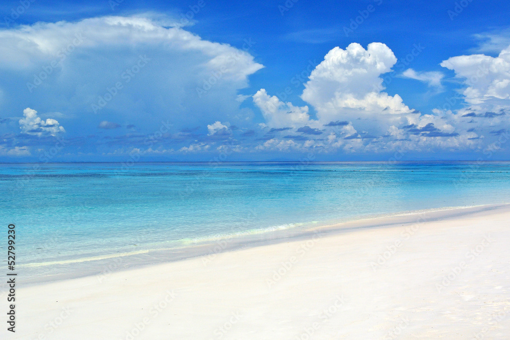 Beautiful blue sea ,blue sky from tachai island in Thailand