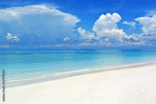 Beautiful blue sea  blue sky from tachai island in Thailand