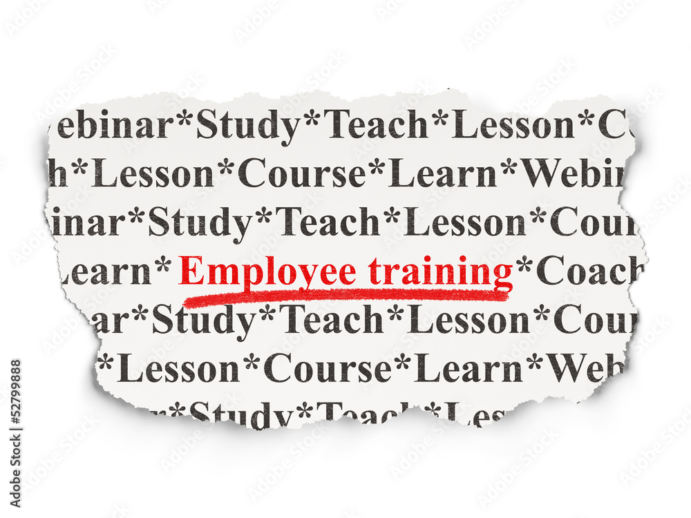 Education concept: Employee Training on Paper background