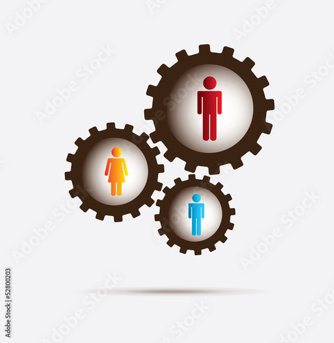 gears and people