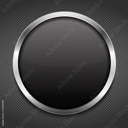 Round Frame on Metal Background