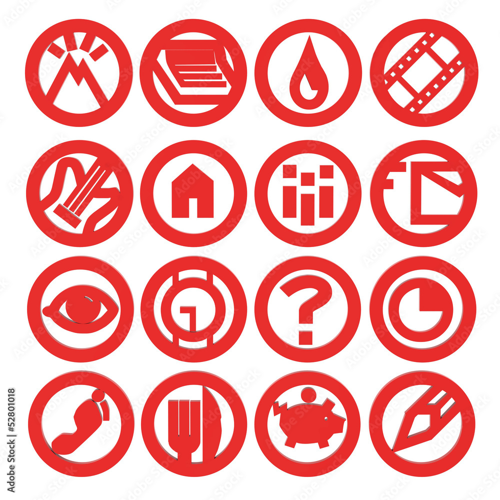 Set of web icons for business, finance and communication Set of web icons for business, finance and communication