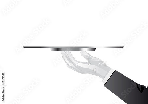Hand of the waiter