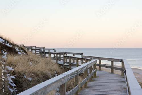 Wooden dune walkway