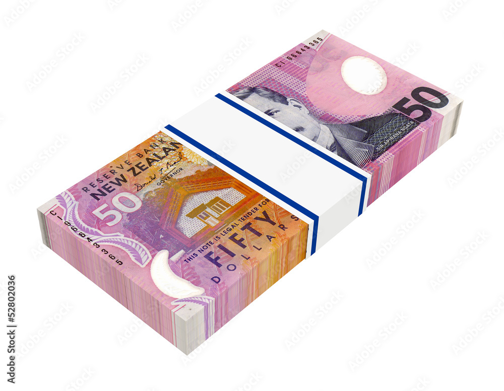 New Zealand currency isolated on white. 3D photo rendering. New Zealand currency isolated on white. 3D photo rendering.
