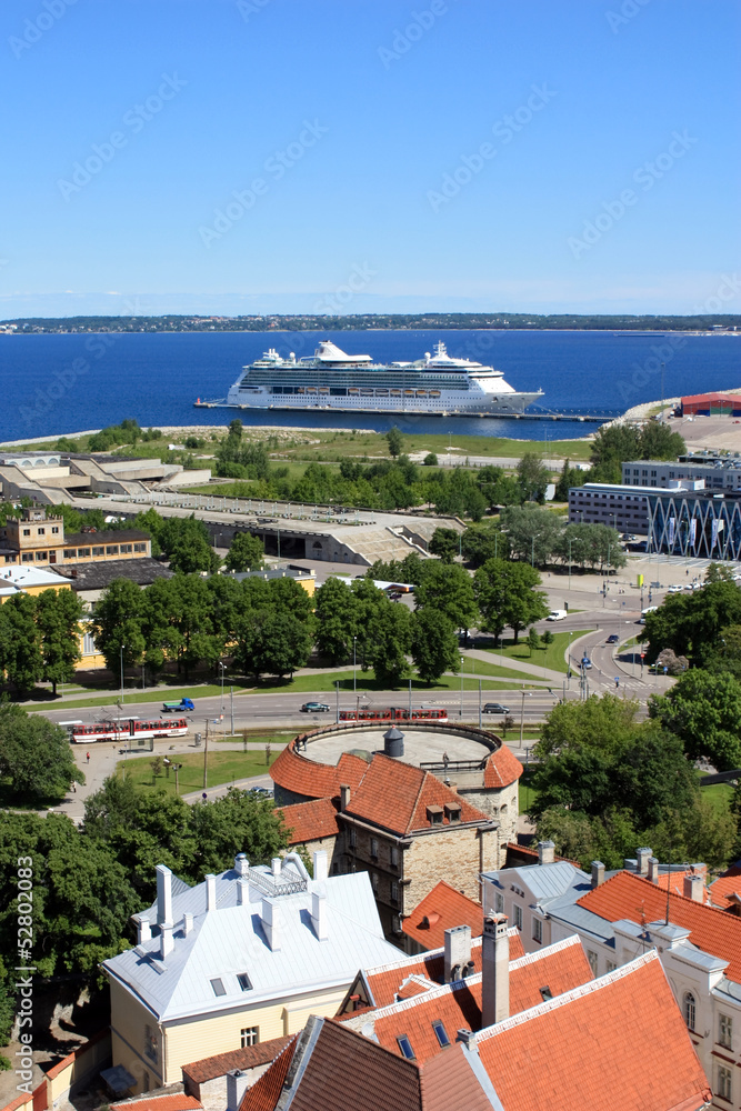 Obraz premium cruise ship in port