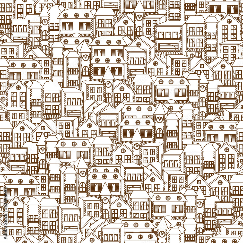 town concept background pattern seamless 3