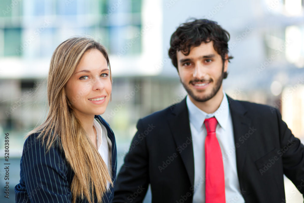 Business partner in urban setting Business partner in urban setting