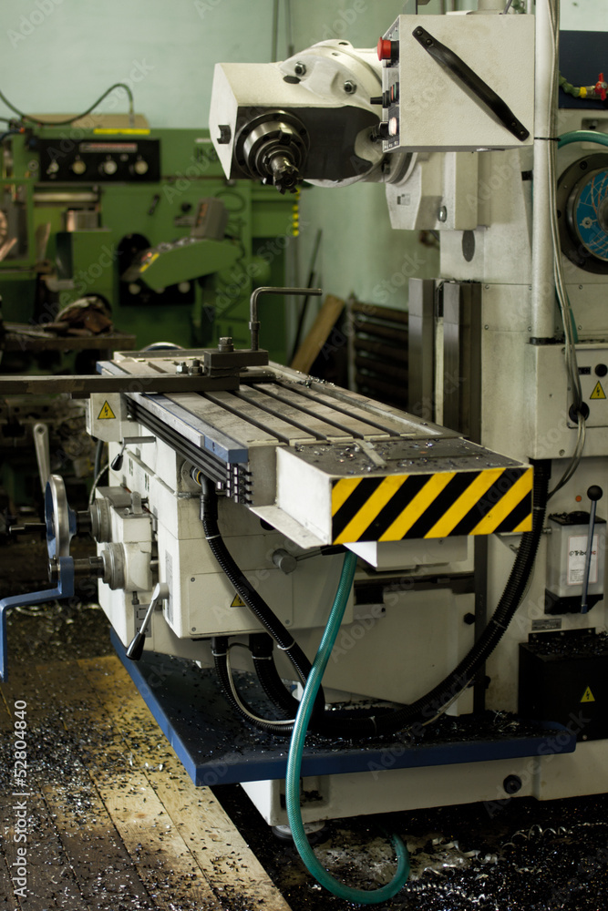 CNC drilling and milling in a workshop CNC drilling and milling in a workshop