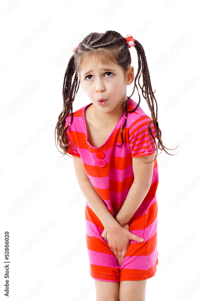 little girl pees 