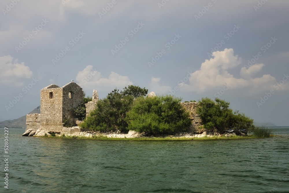 The ruined jail on the Skadar Lake, Montenegro