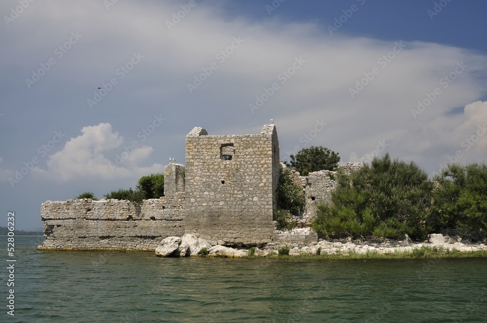 The ruined jail on the Skadar Lake, Montenegro