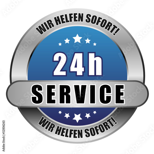 5 Star Button blau 24H SERVICE WHS WHS