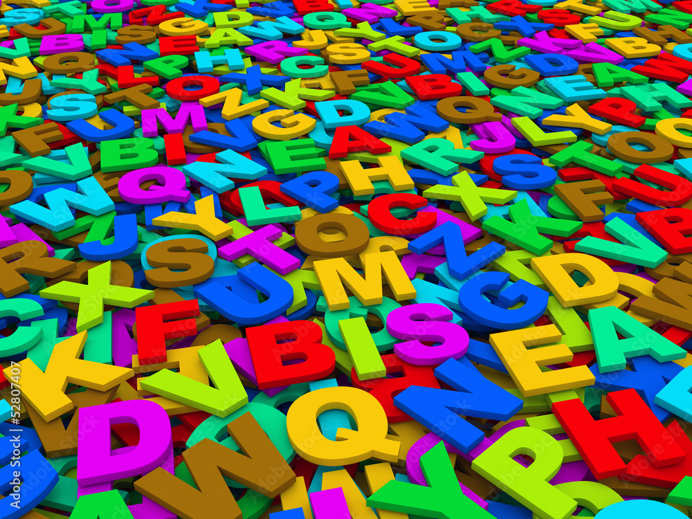 Fototapeta premium letters of the English alphabet.
