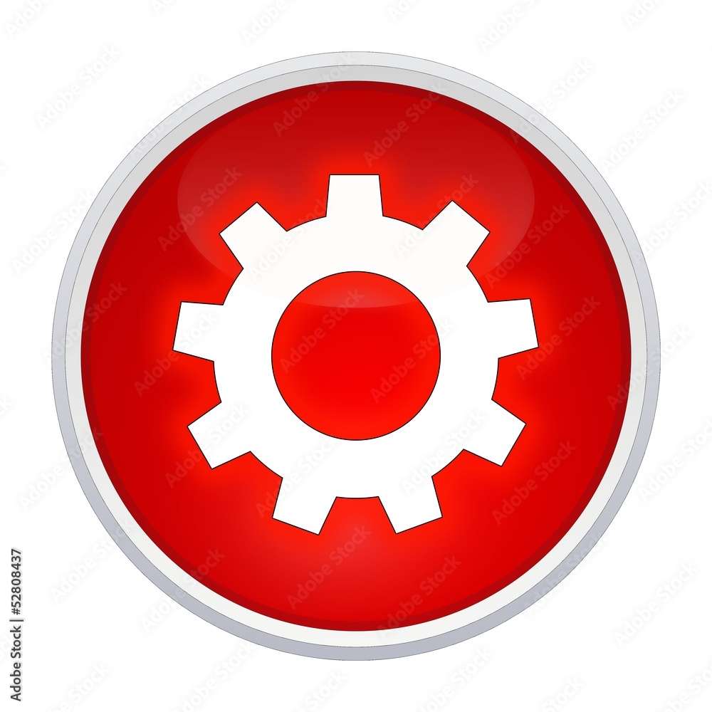zahnrad button rot zahnrad button rot
