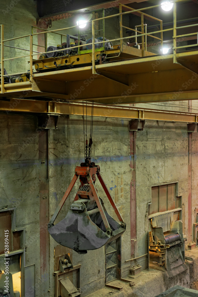 Industrial crane in a power plant