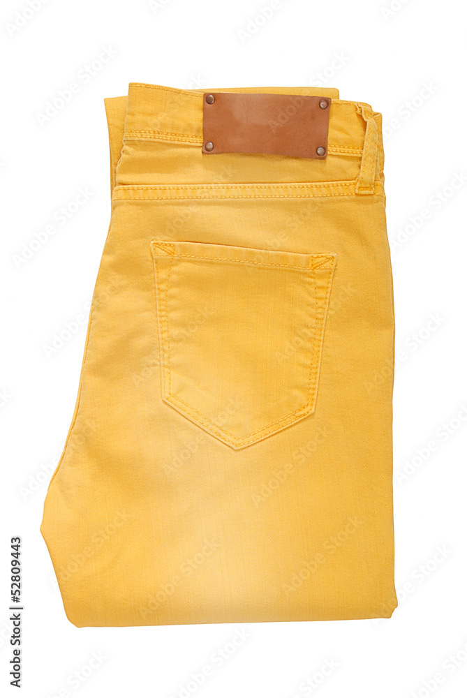 Folded yellow jeans Folded yellow jeans