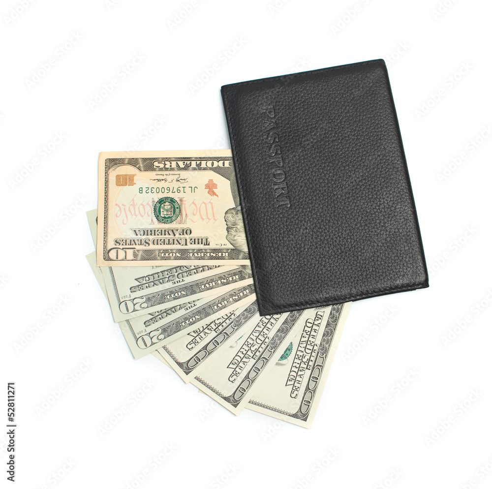 Passport and ticket isolated on white Passport and ticket isolated on white