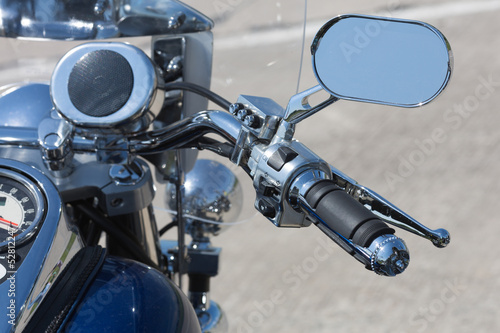 Handlebar of a motorcycle © Nomad_Soul