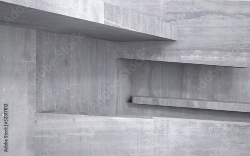 abstract interior of a brutal concrete