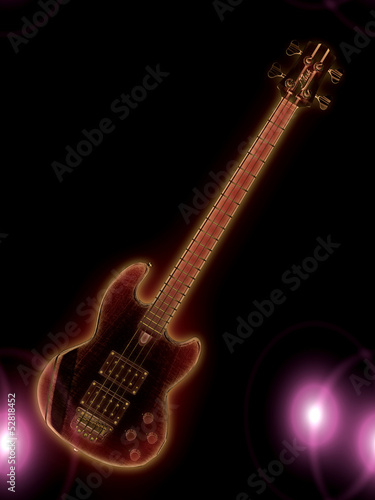 Glowing guitar