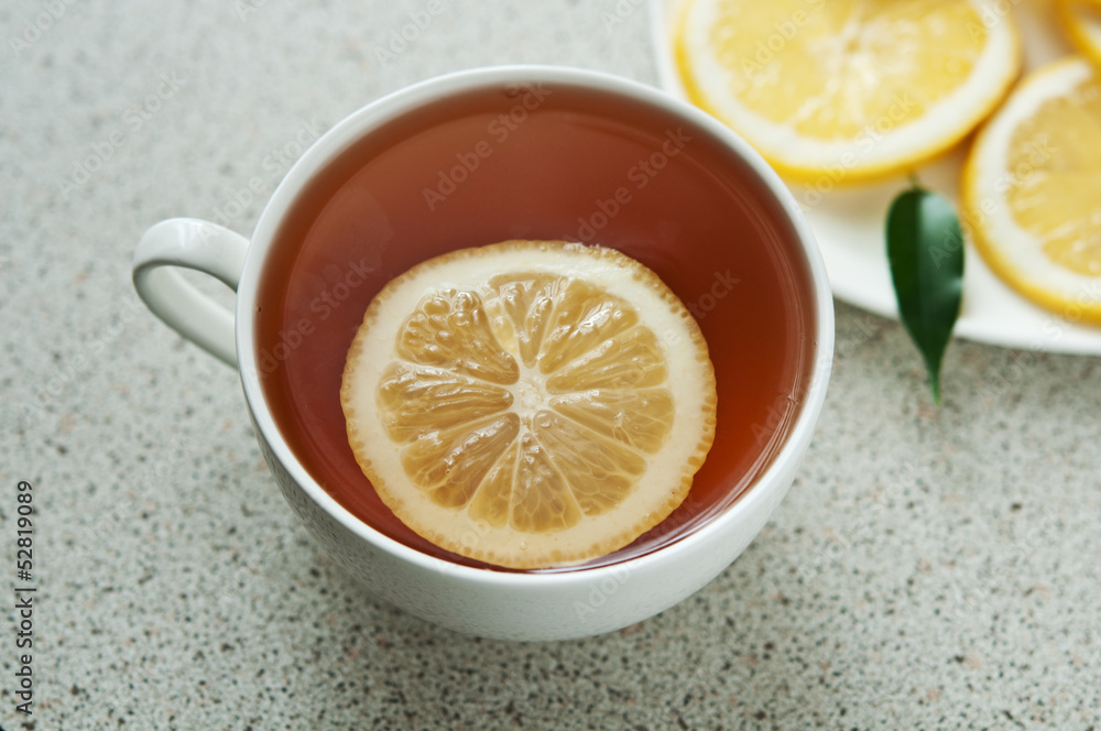 hot cup of tea with lemon hot cup of tea with lemon