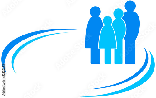 icon with family and design element